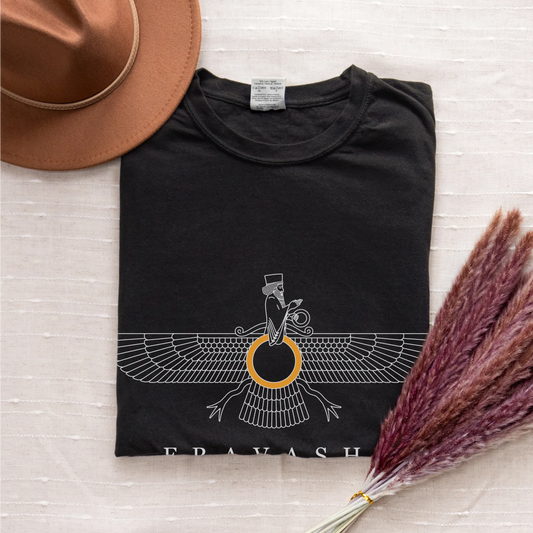 PARSLEX - Faravahar - Fravashi Universe cotton graphic T-shirt