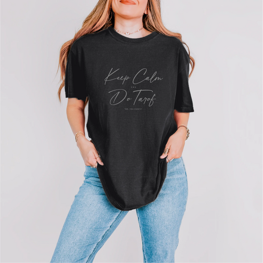 PARSLEX - Keep Calm and Do Tarof cotton graphic T-shirt