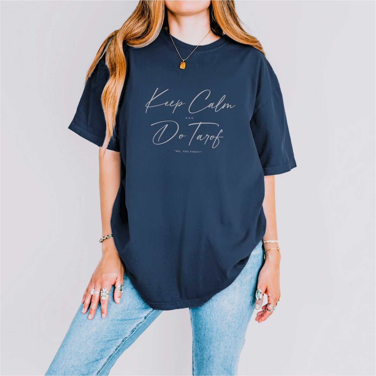 PARSLEX - Keep Calm and Do Tarof cotton graphic T-shirt