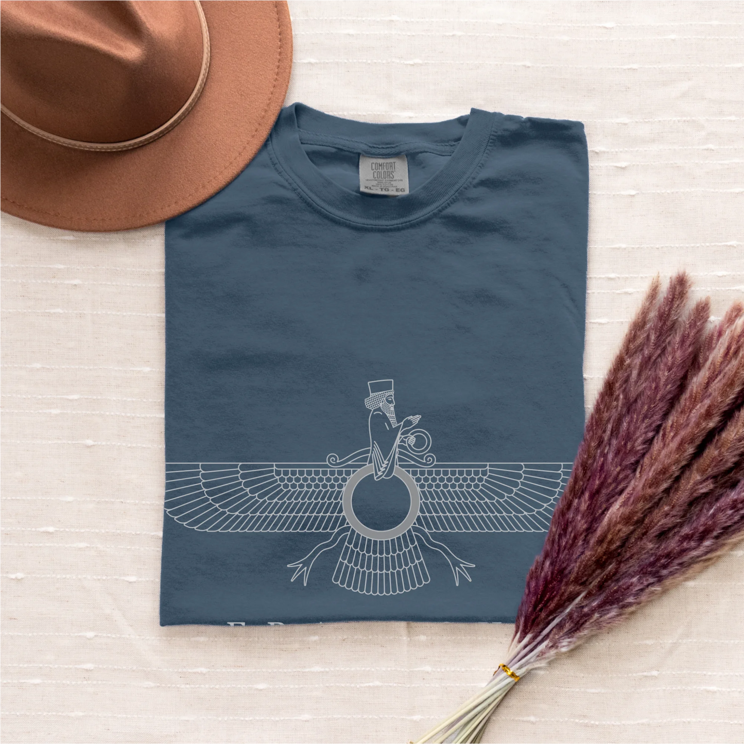 PARSLEX - Faravahar - Fravashi Universe cotton graphic T-shirt