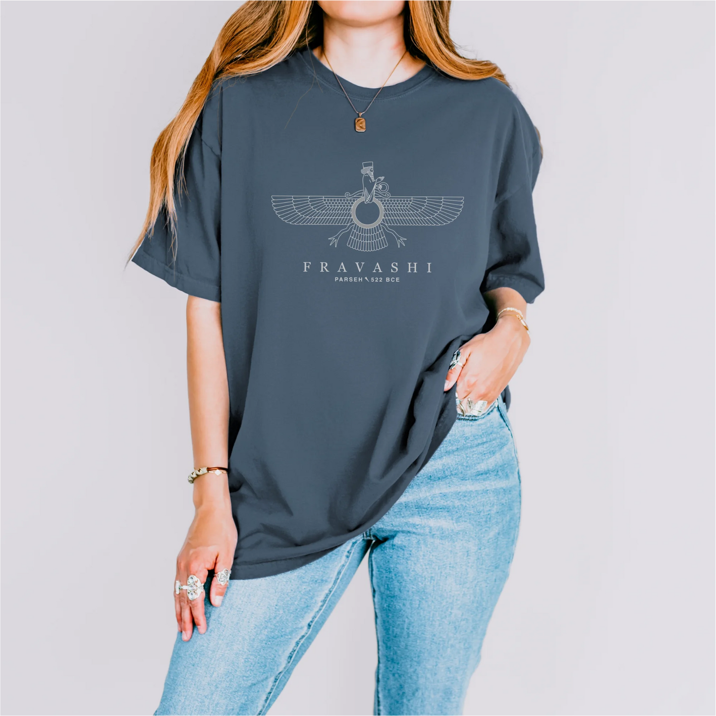 PARSLEX - Faravahar - Fravashi Universe cotton graphic T-shirt