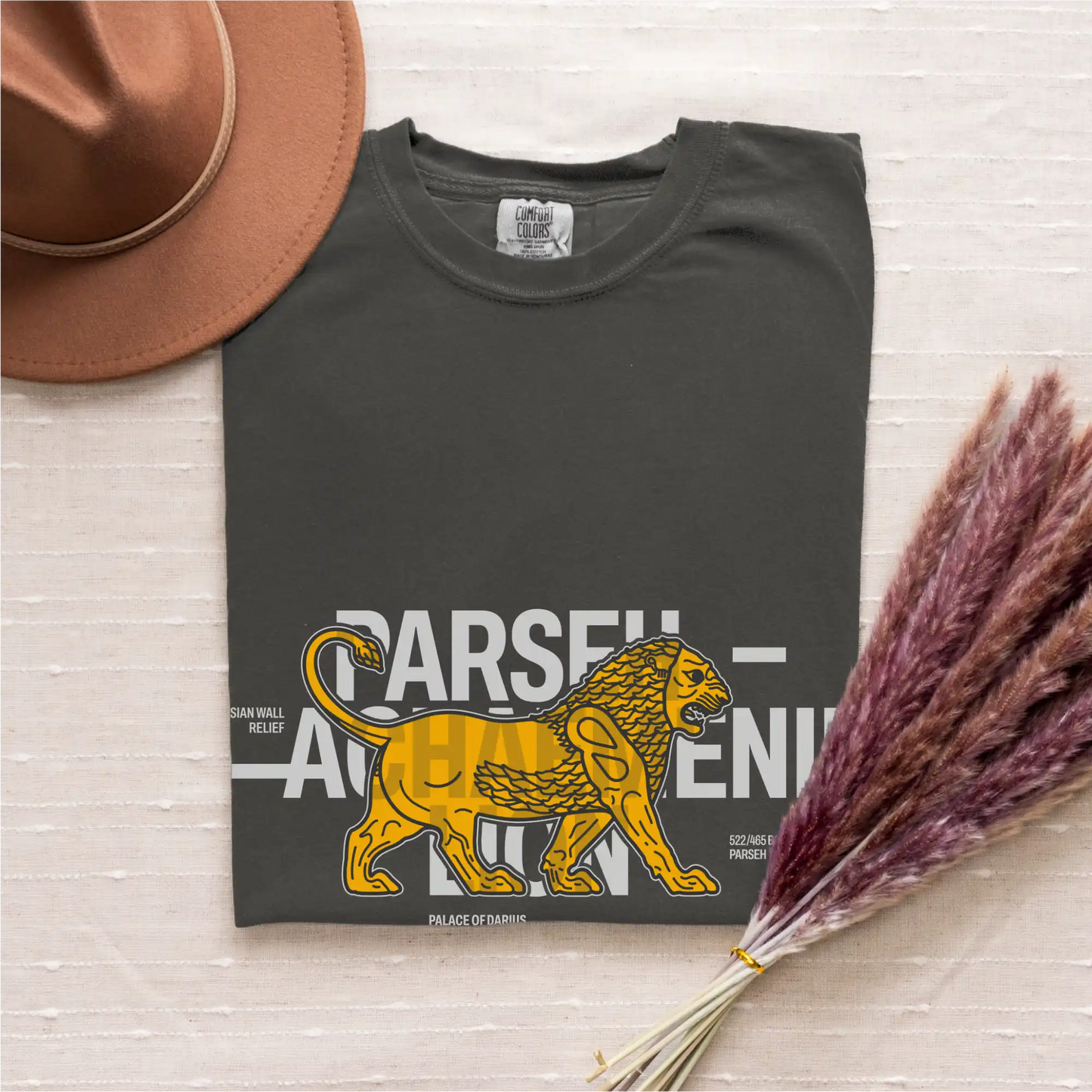 Achaemenid Lion cotton graphic T-shirt