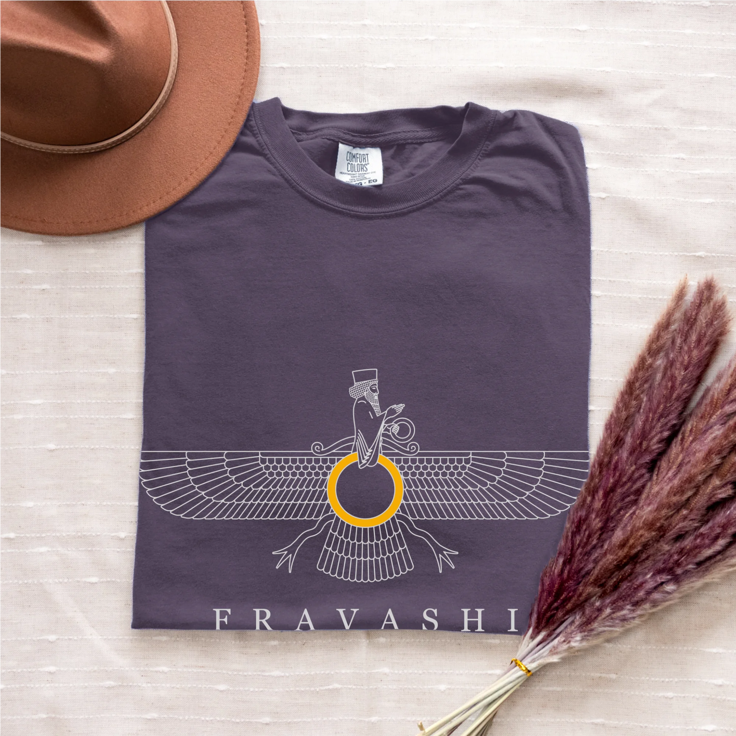 PARSLEX - Faravahar - Fravashi Universe cotton graphic T-shirt
