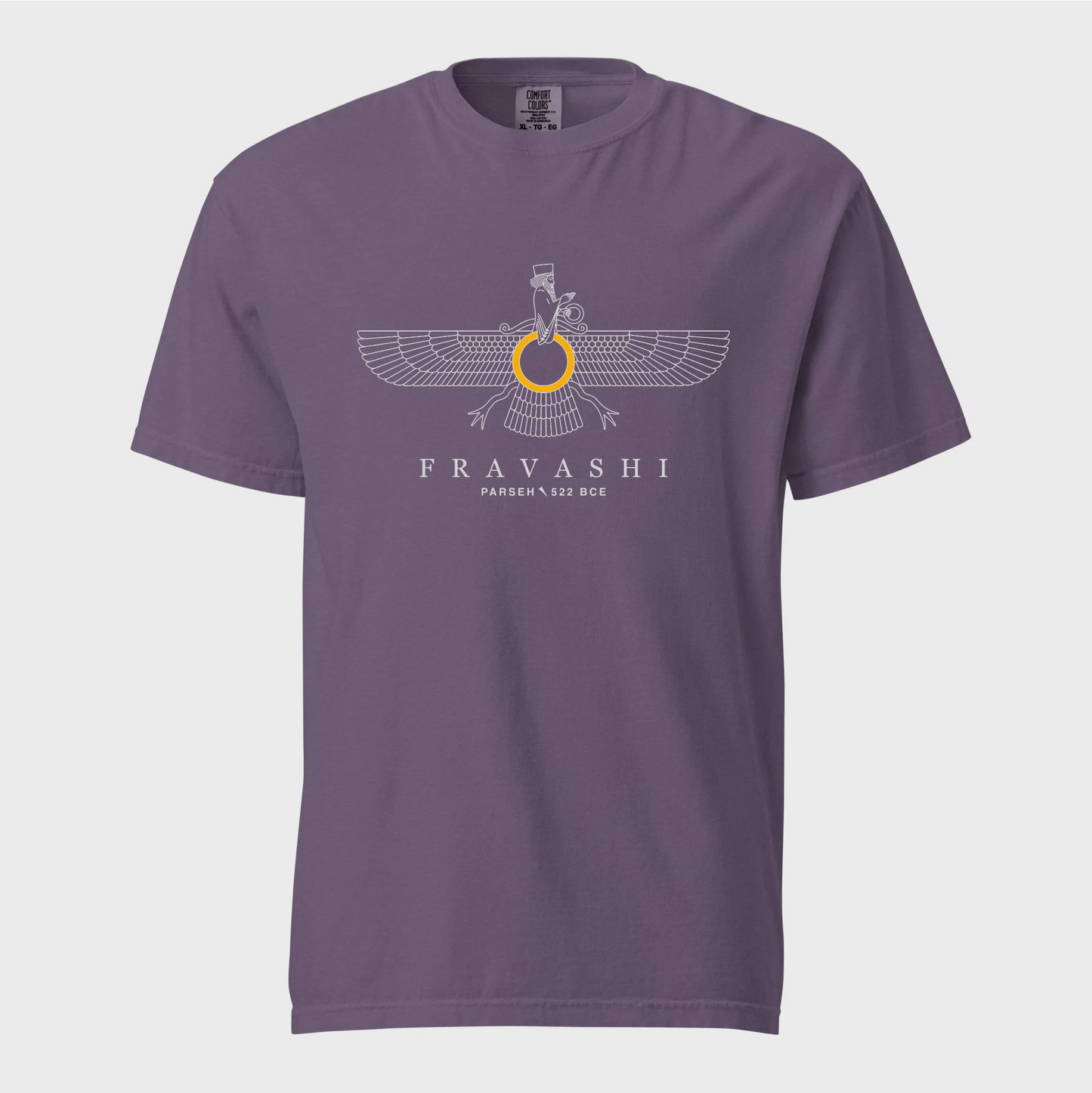 PARSLEX - Persian - Faravahar - Fravashi Universe cotton graphic T-shirt