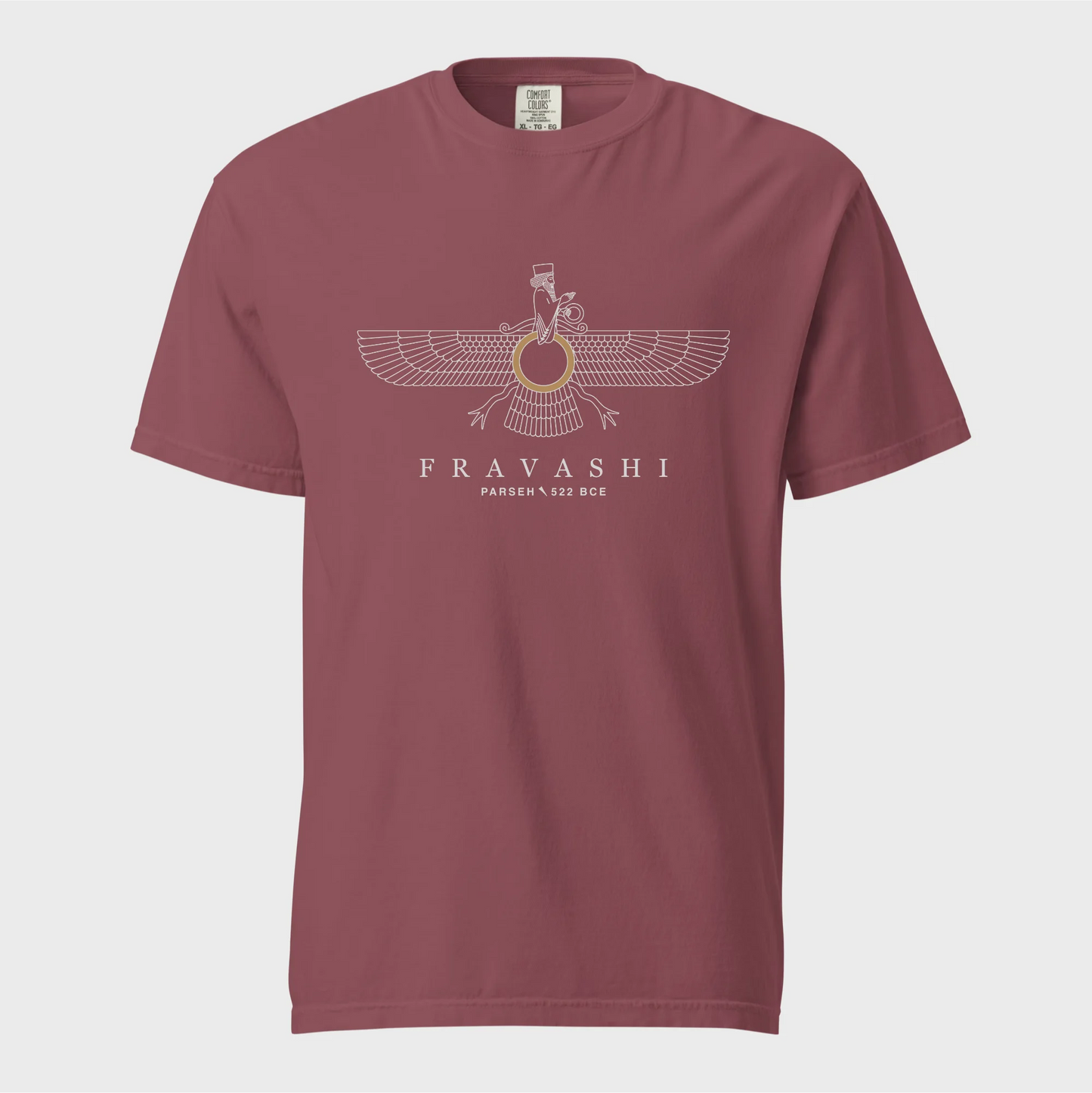PARSLEX - Persian - Faravahar - Fravashi Universe cotton graphic T-shirt