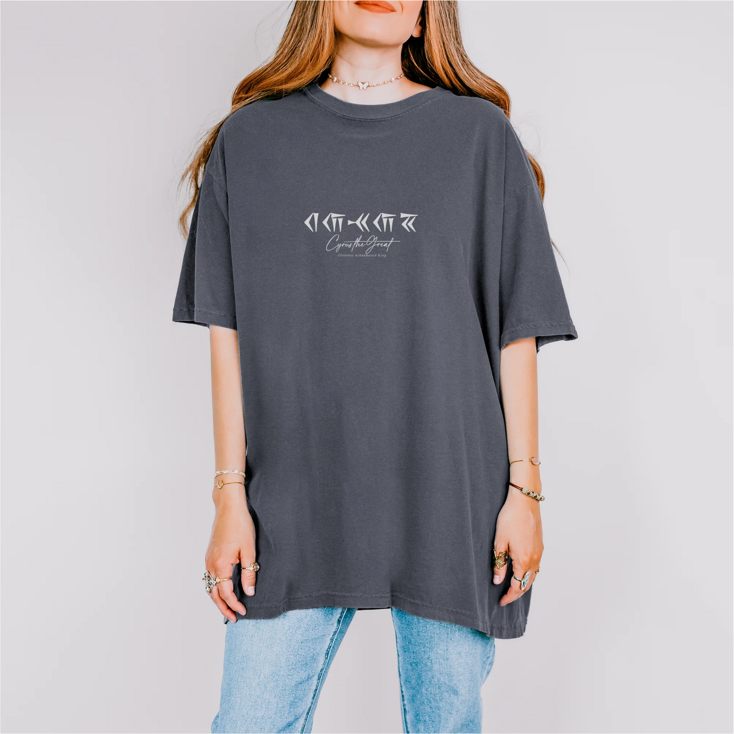 PARSLEX _ Glorious Achaemenid King cotton graphic T-shirt