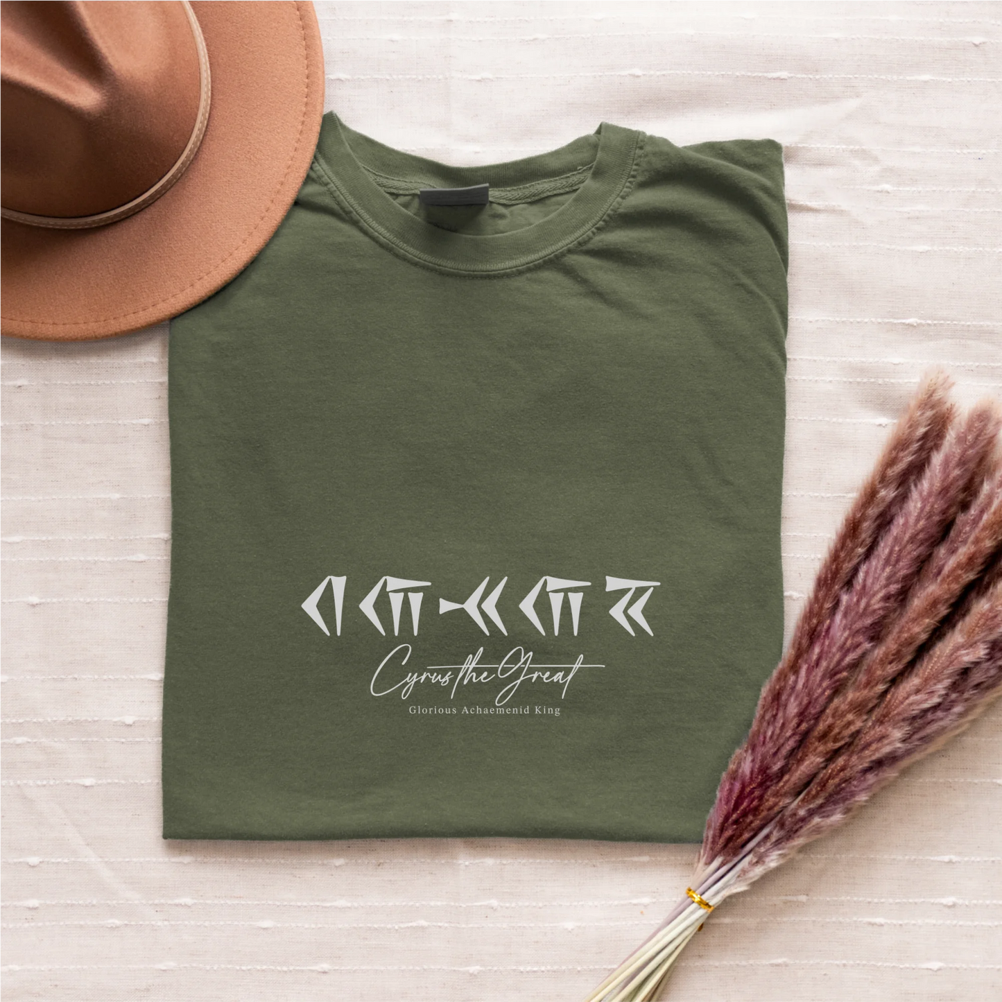 PARSLEX _ Glorious Achaemenid King cotton graphic T-shirt