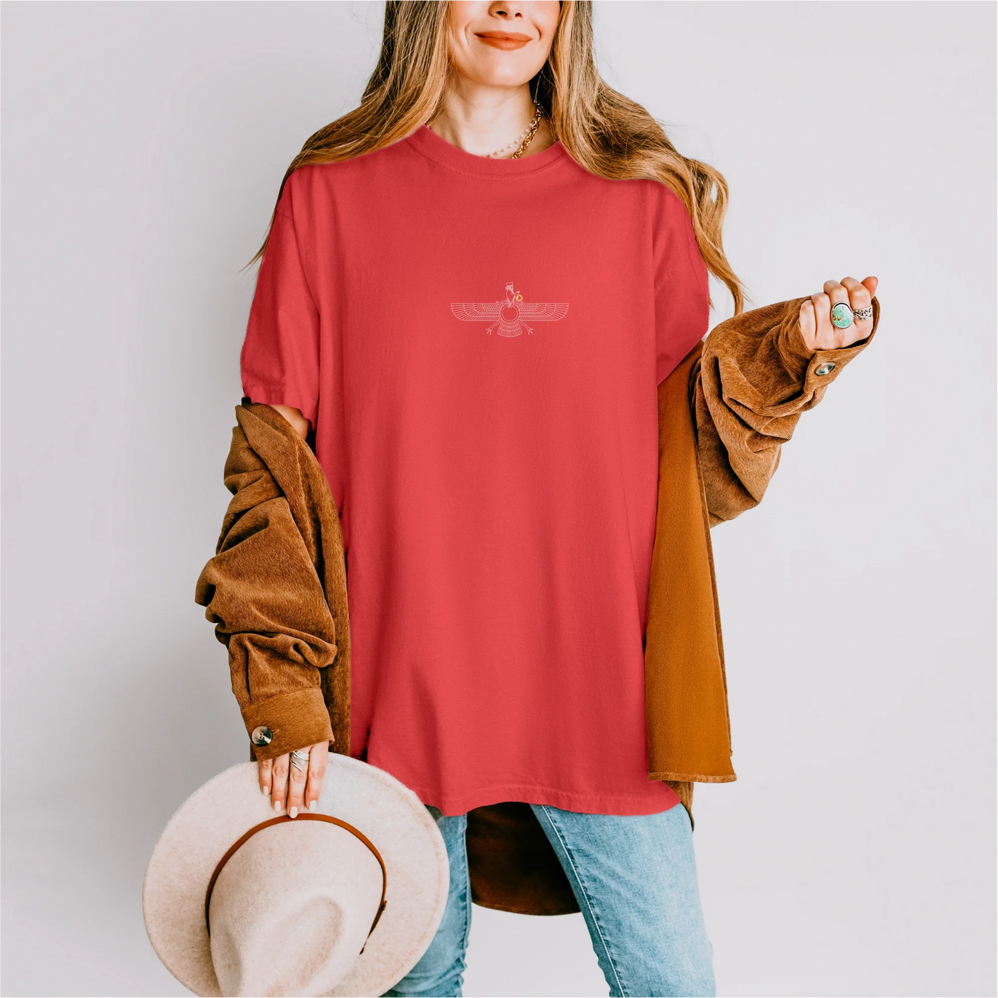 Fravashi Grid cotton graphic T-shirt