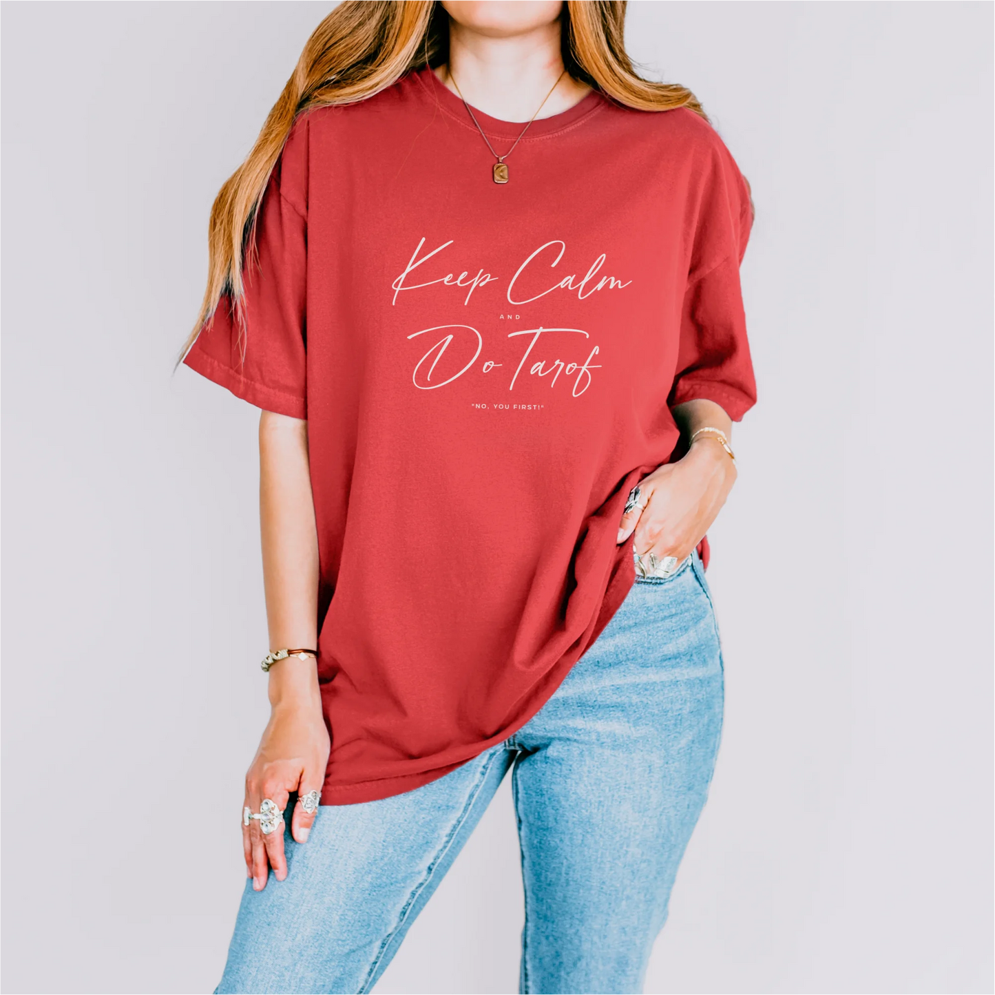 PARSLEX - Keep Calm and Do Tarof cotton graphic T-shirt