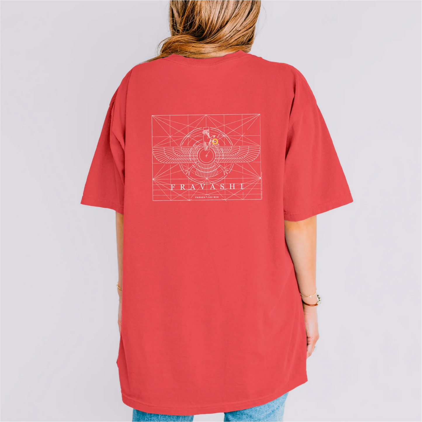 PARSLEX - Fravashi Grid cotton graphic T-shirt
