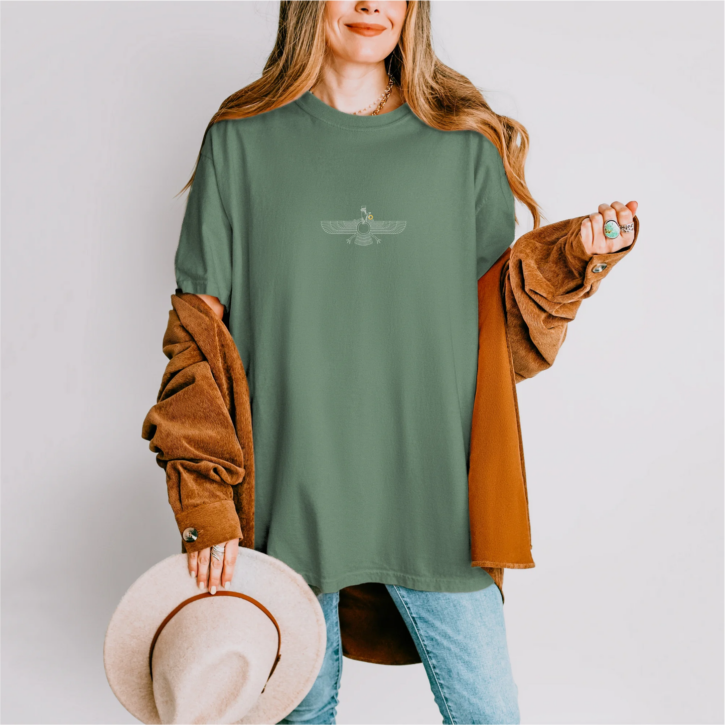 PARSLEX - Fravashi Grid cotton graphic T-shirt