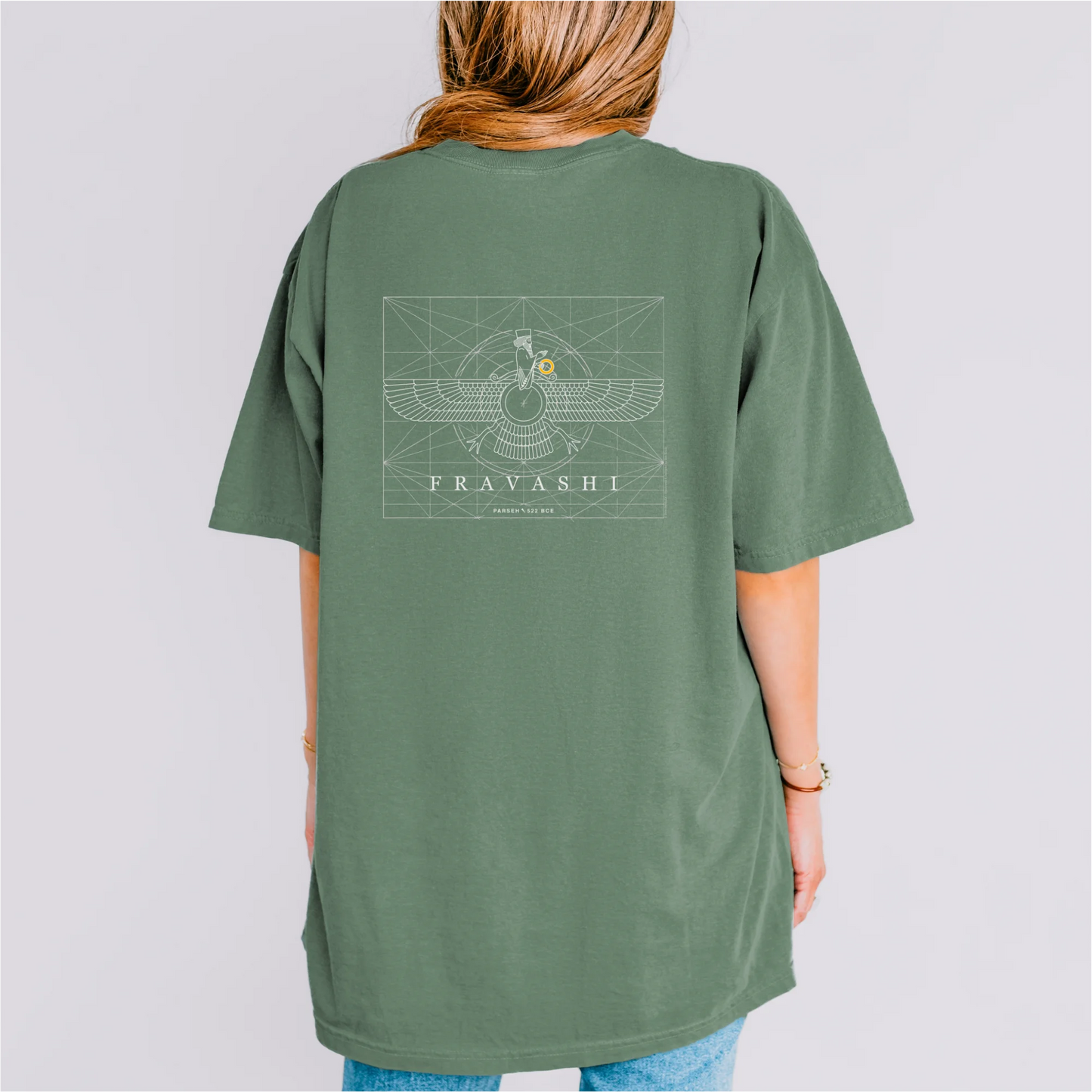PARSLEX - Fravashi Grid cotton graphic T-shirt