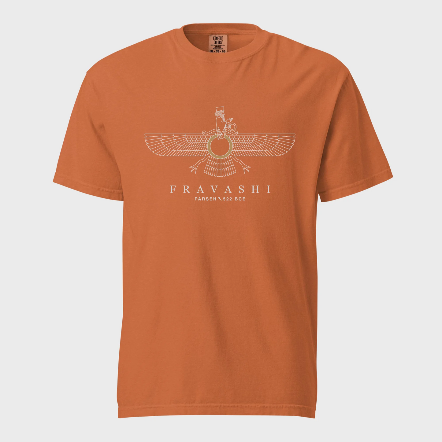 PARSLEX - Persian - Faravahar - Fravashi Universe cotton graphic T-shirt