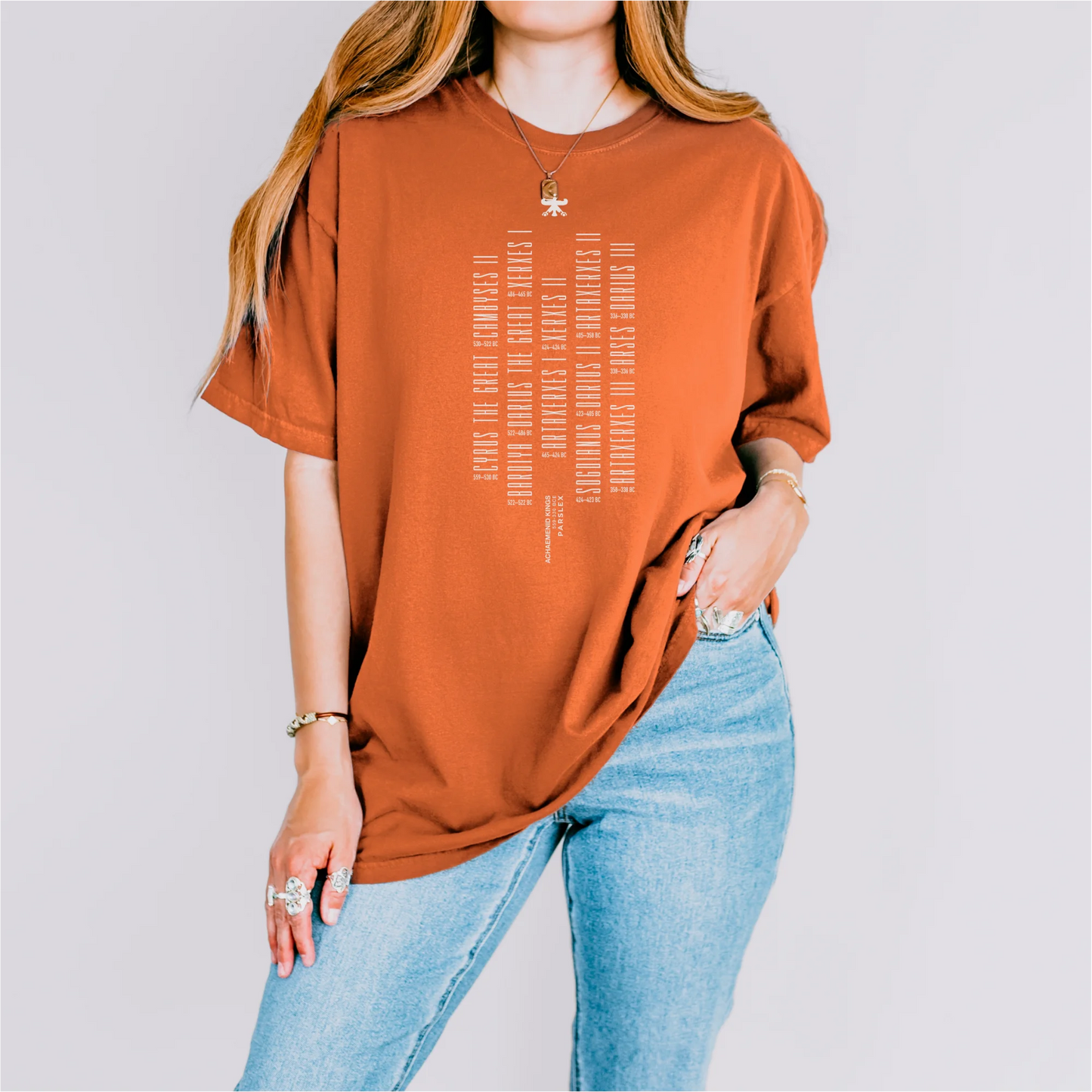 PARSLEX - 559–330 BCE cotton graphic T-shirt