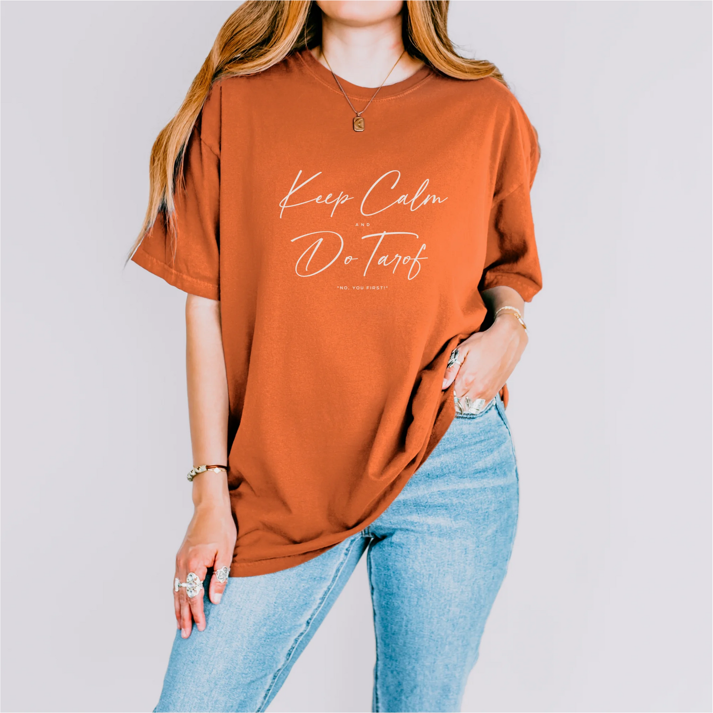 PARSLEX - Keep Calm and Do Tarof cotton graphic T-shirt