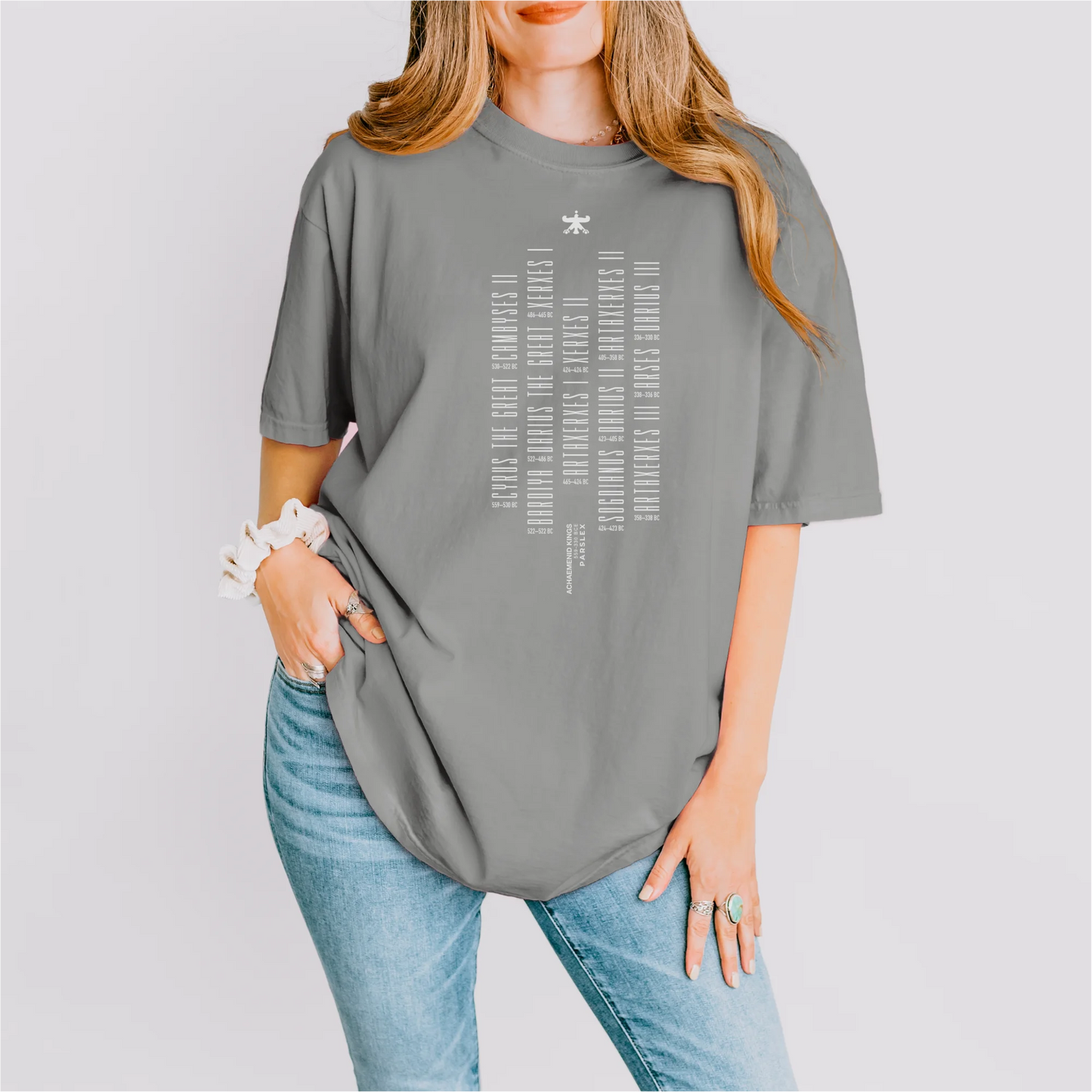 PARSLEX - 559–330 BCE cotton graphic T-shirt