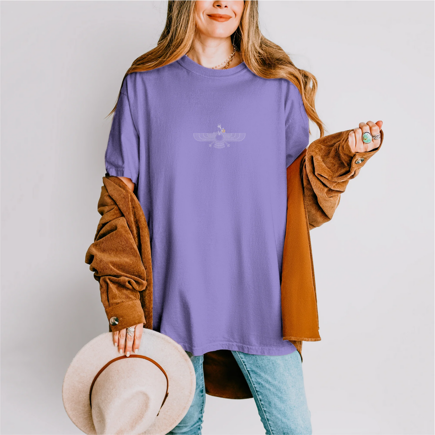 PARSLEX - Fravashi Grid cotton graphic T-shirt