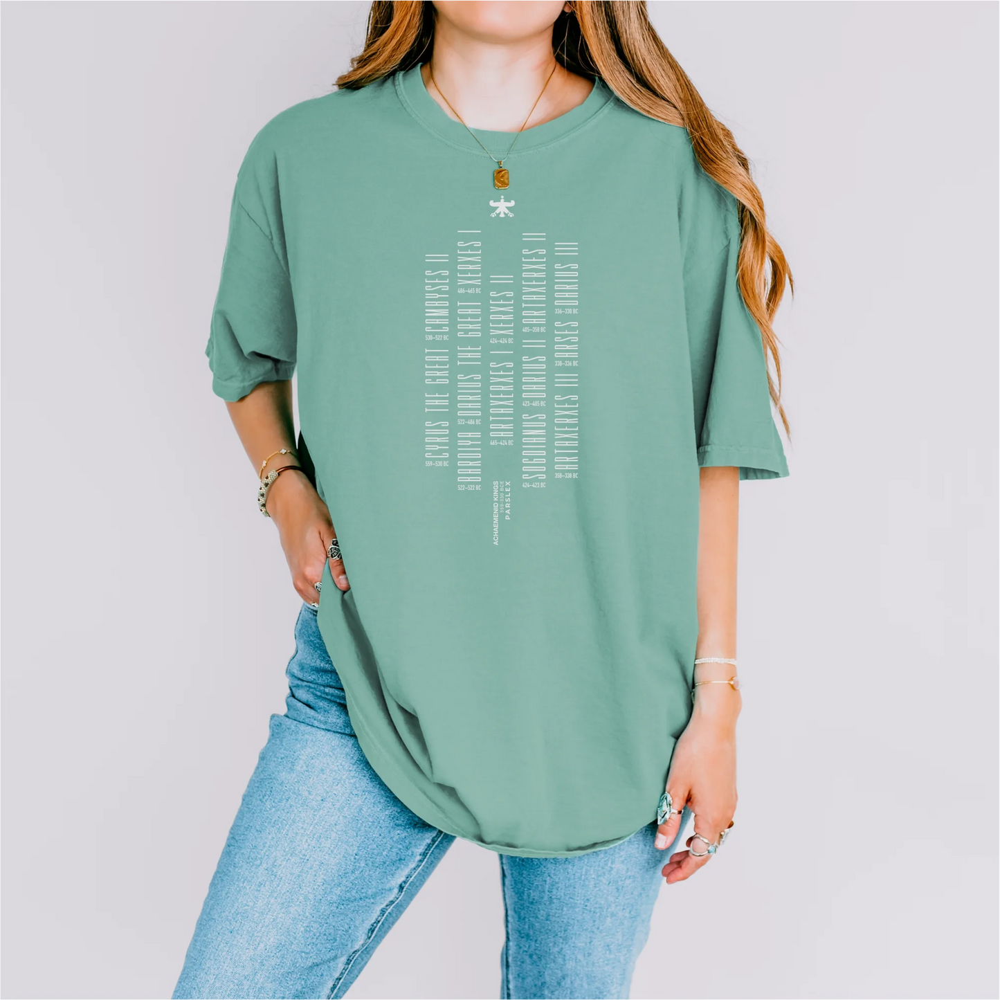 PARSLEX - 559–330 BCE cotton graphic T-shirt
