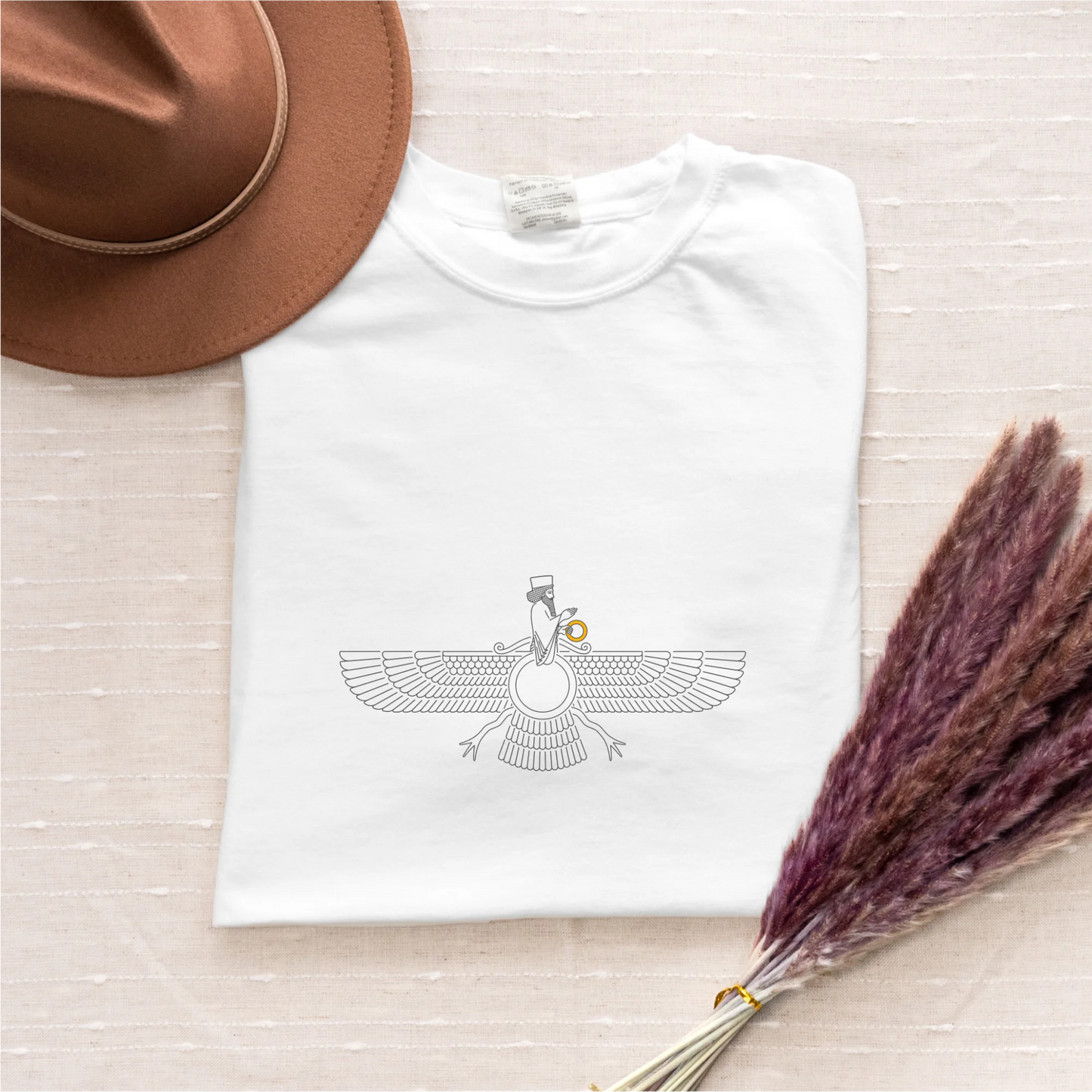 Fravashi Grid cotton graphic T-shirt
