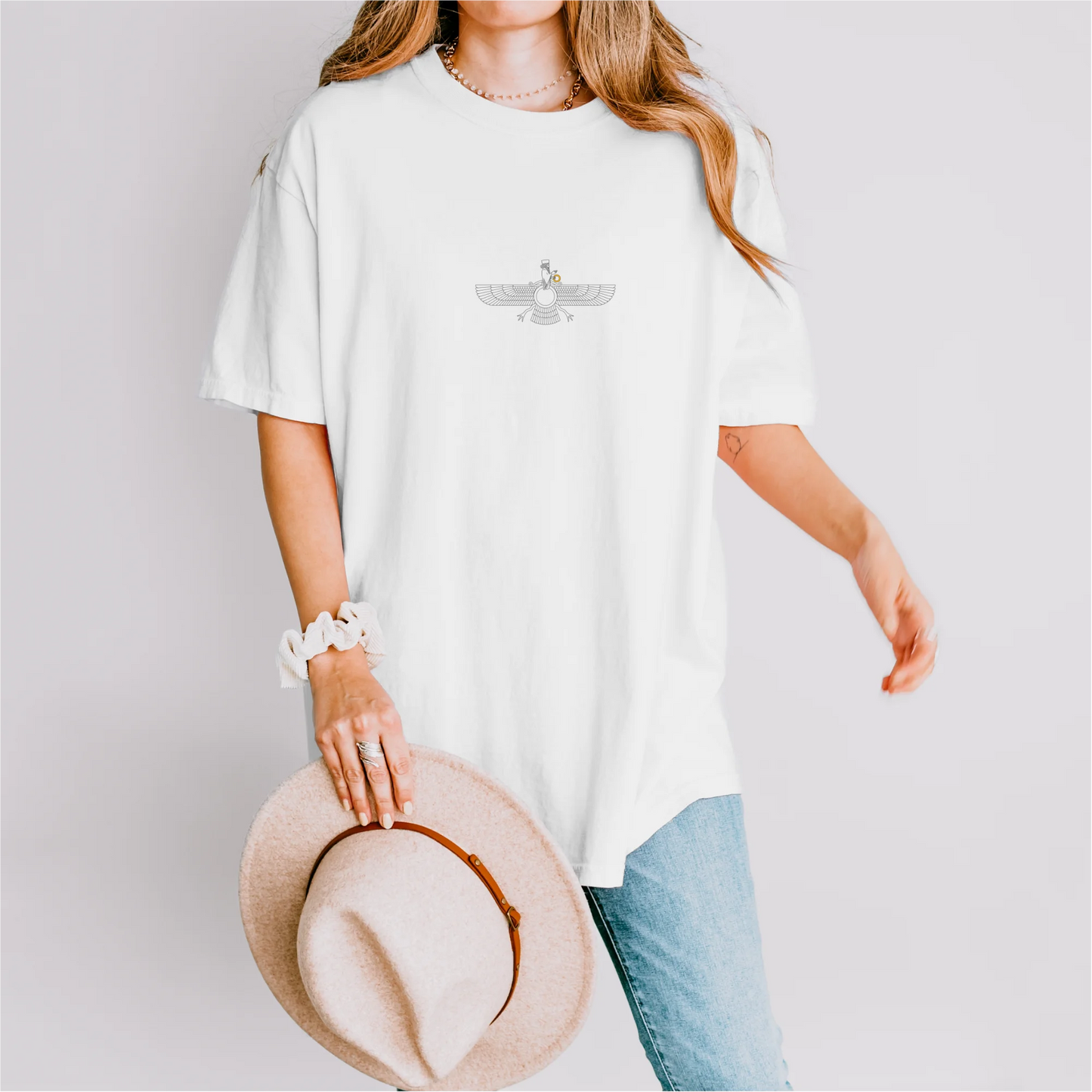 PARSLEX - Fravashi Grid cotton graphic T-shirt