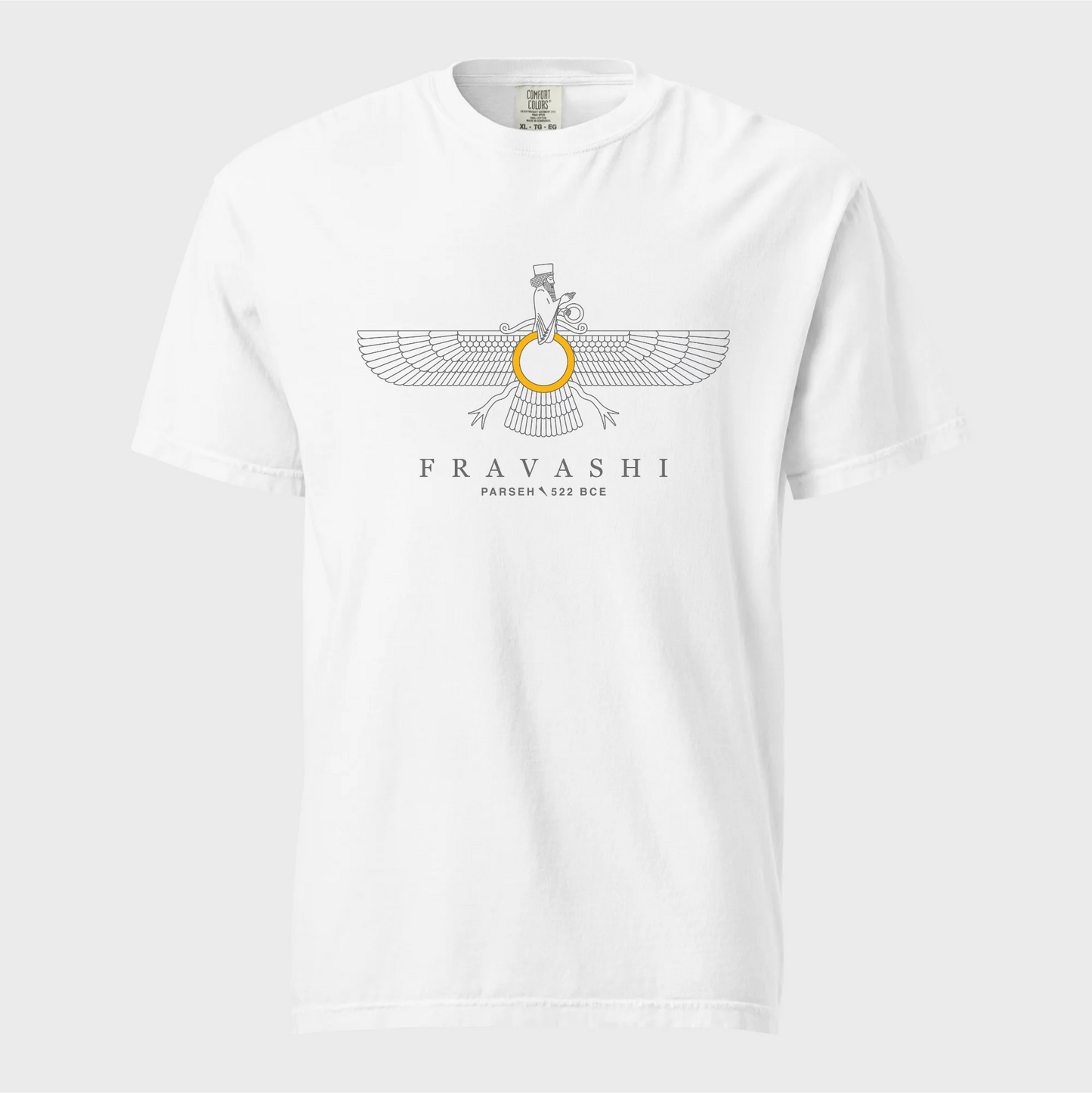 PARSLEX - Persian - Faravahar - Fravashi Universe cotton graphic T-shirt