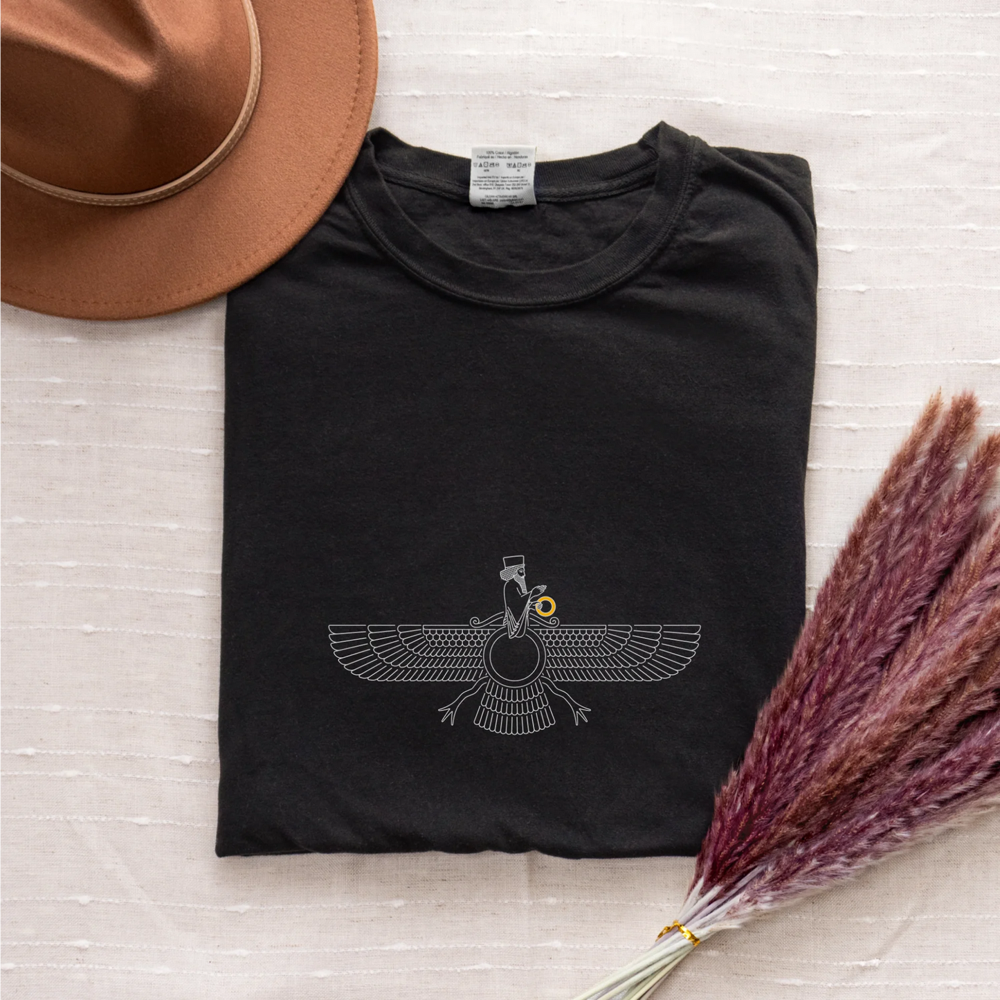 Fravashi Grid cotton graphic T-shirt