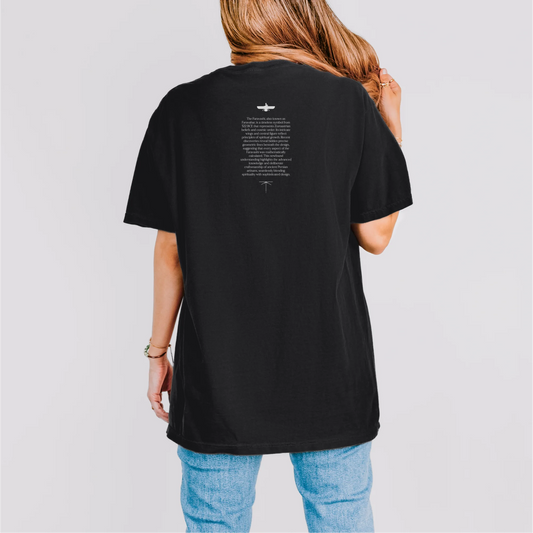 Fravashi in Red Grid cotton graphic T-shirt, Black color