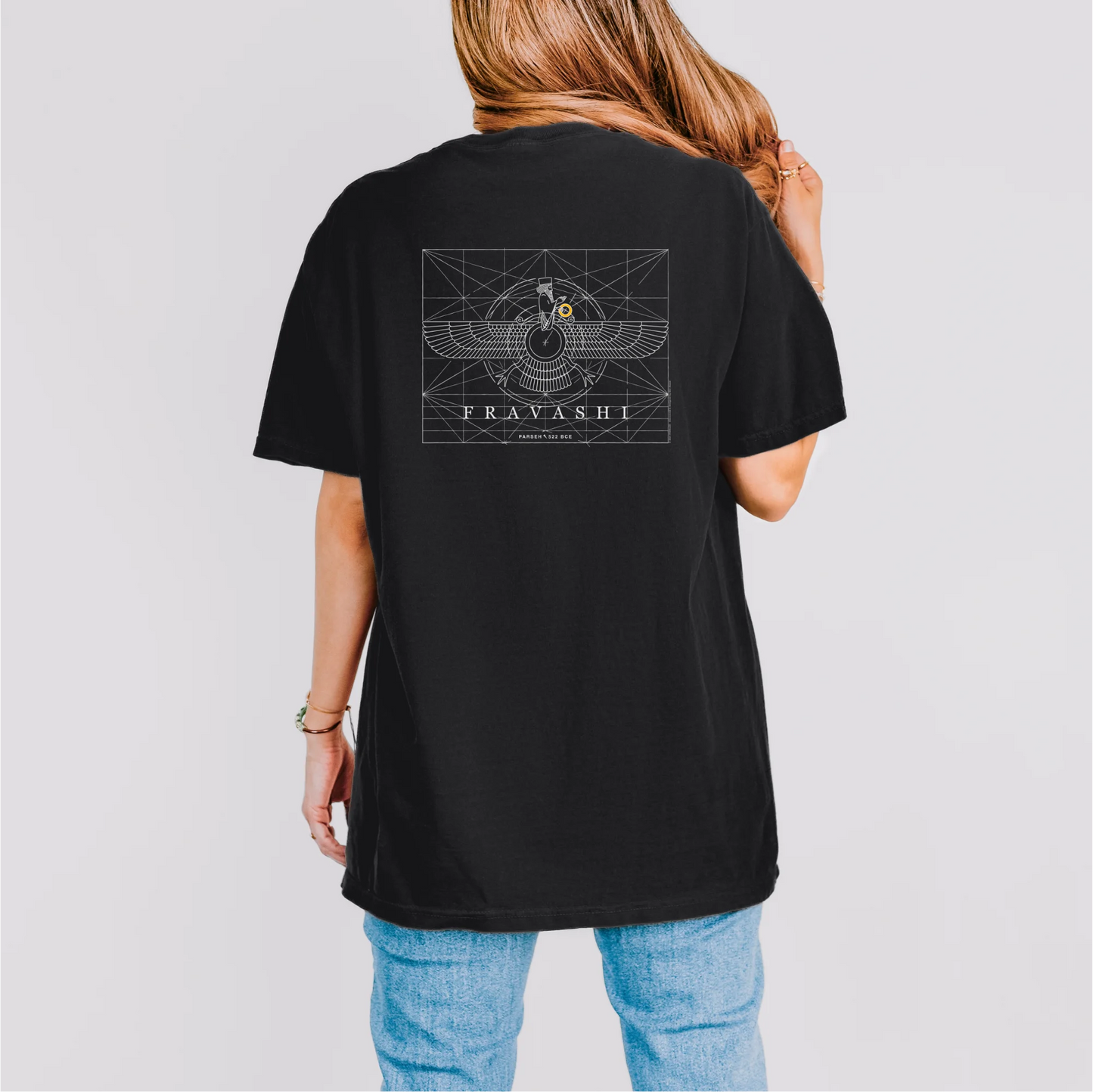 PARSLEX - Fravashi Grid cotton graphic T-shirt