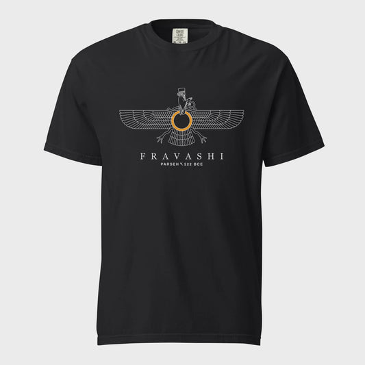 PARSLEX - Faravahar - Fravashi Universe cotton graphic T-shirt