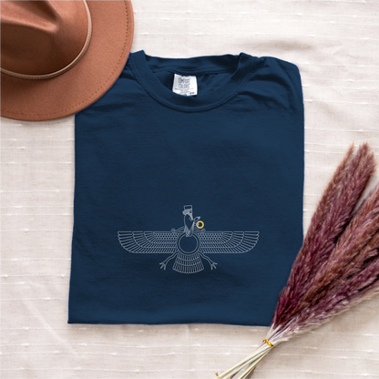 Fravashi Grid cotton graphic T-shirt