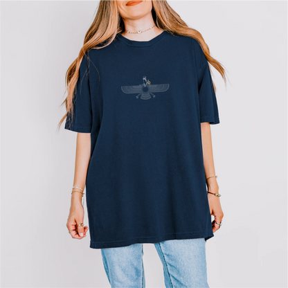 Fravashi Grid cotton graphic T-shirt