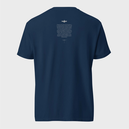 Fravashi in Red Grid cotton graphic T-shirt