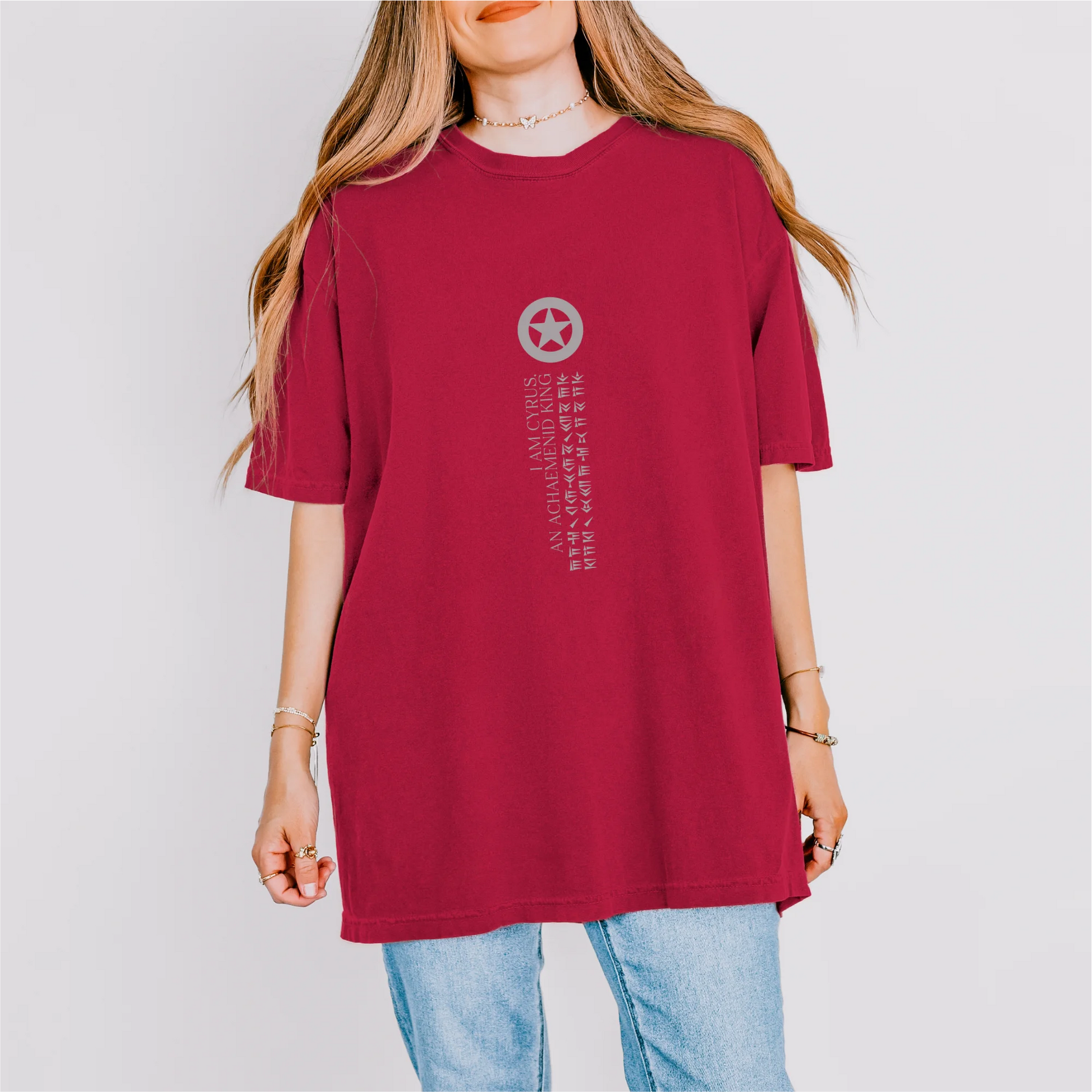PARSLEX - I Am Cyrus cotton graphic T-shirt - Red