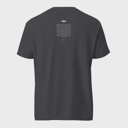 Fravashi in Red Grid cotton graphic T-shirt