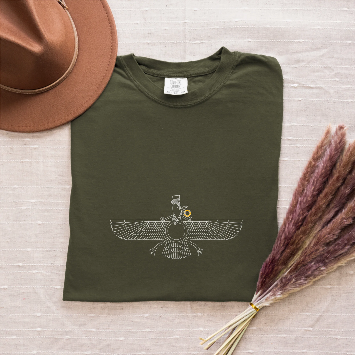 Fravashi Grid cotton graphic T-shirt