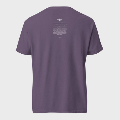 Fravashi in Red Grid cotton graphic T-shirt