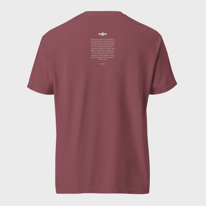 Fravashi in Red Grid cotton graphic T-shirt