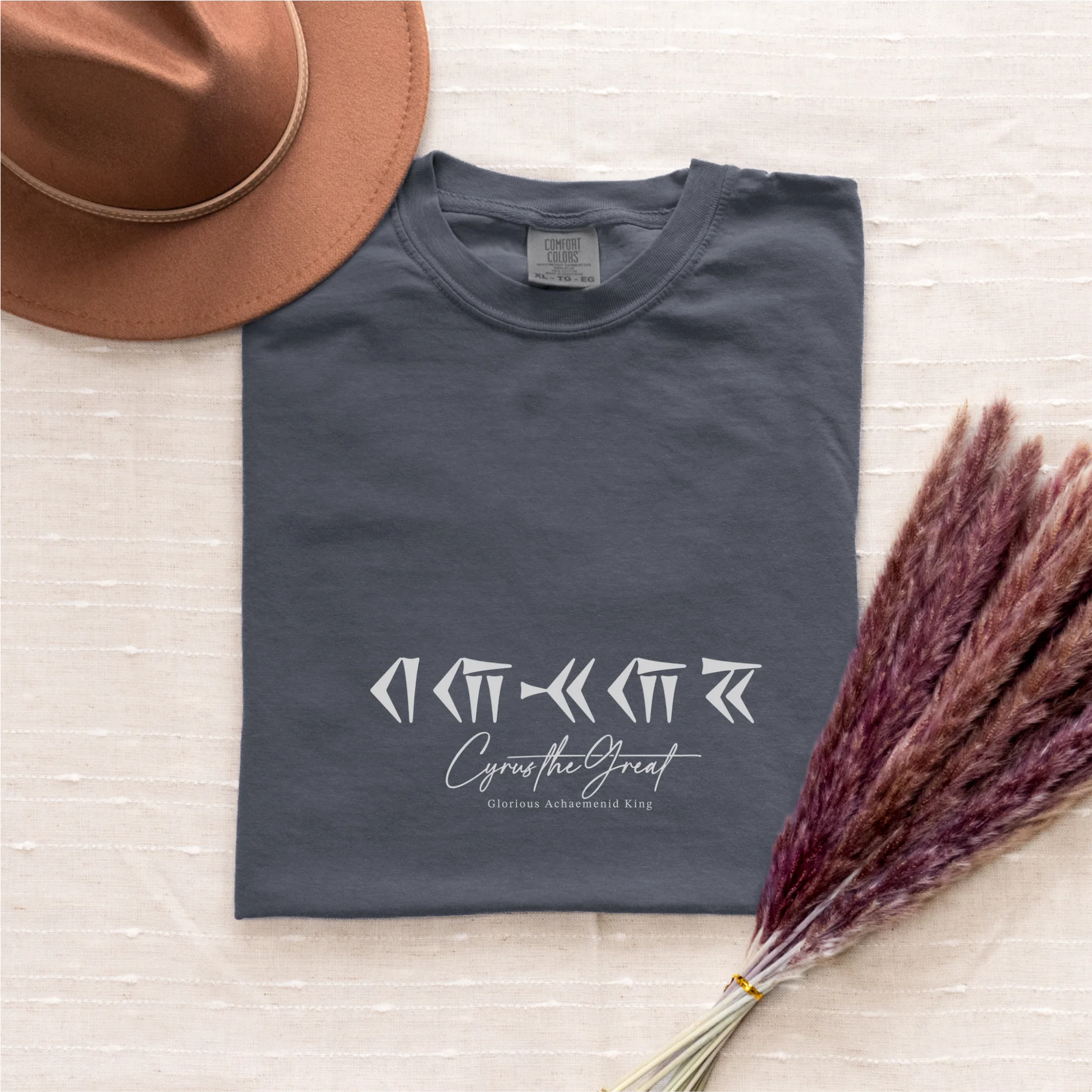 PARSLEX _ Glorious Achaemenid King cotton graphic T-shirt