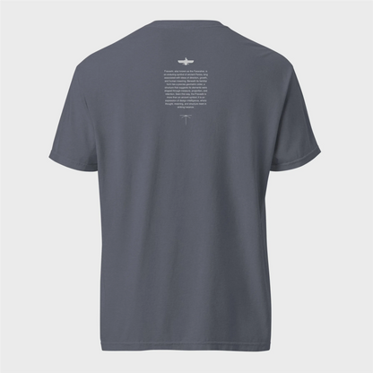 Fravashi in Red Grid cotton graphic T-shirt