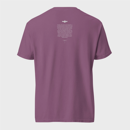 Fravashi in Red Grid cotton graphic T-shirt