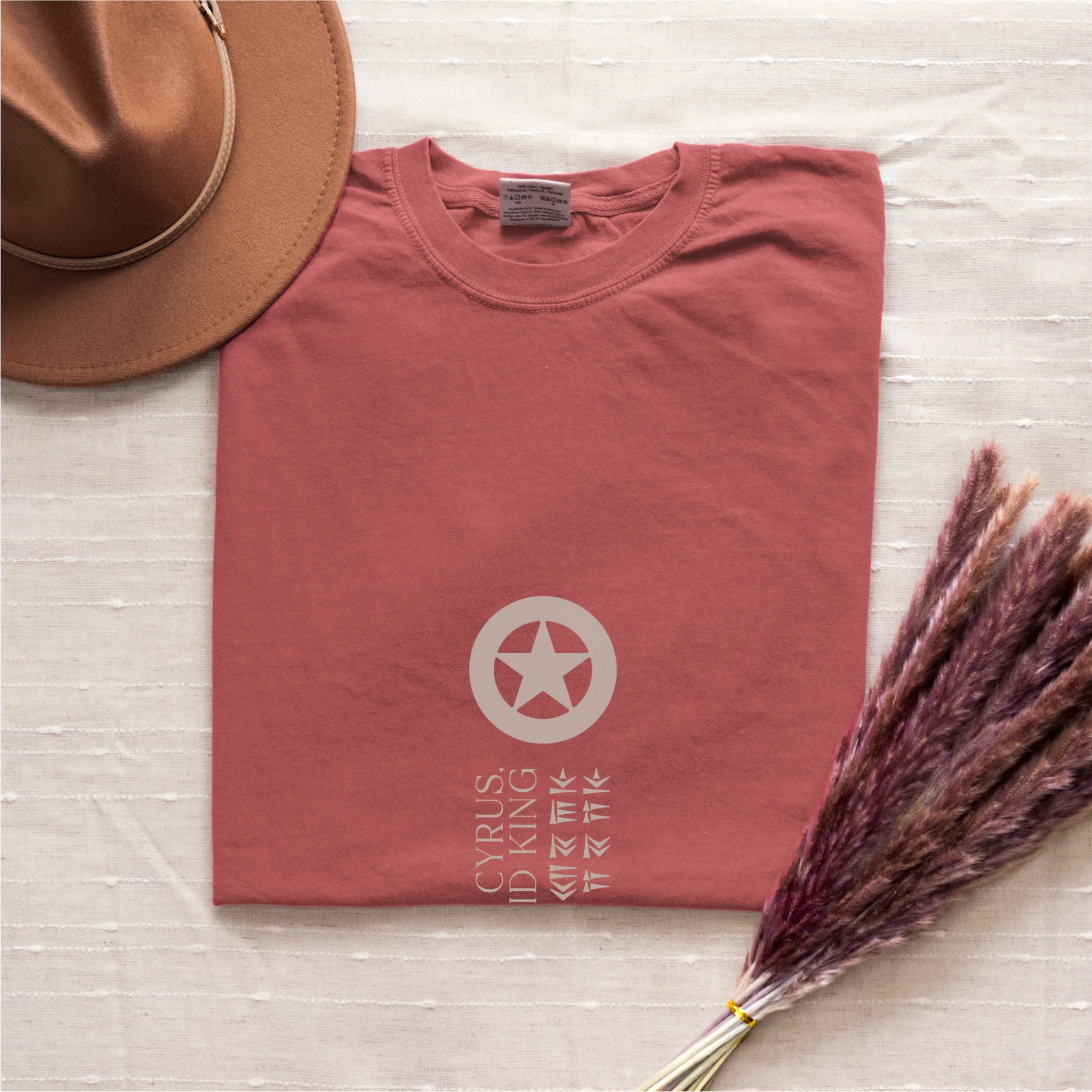 PARSLEX - I Am Cyrus cotton graphic T-shirt - Crimson
