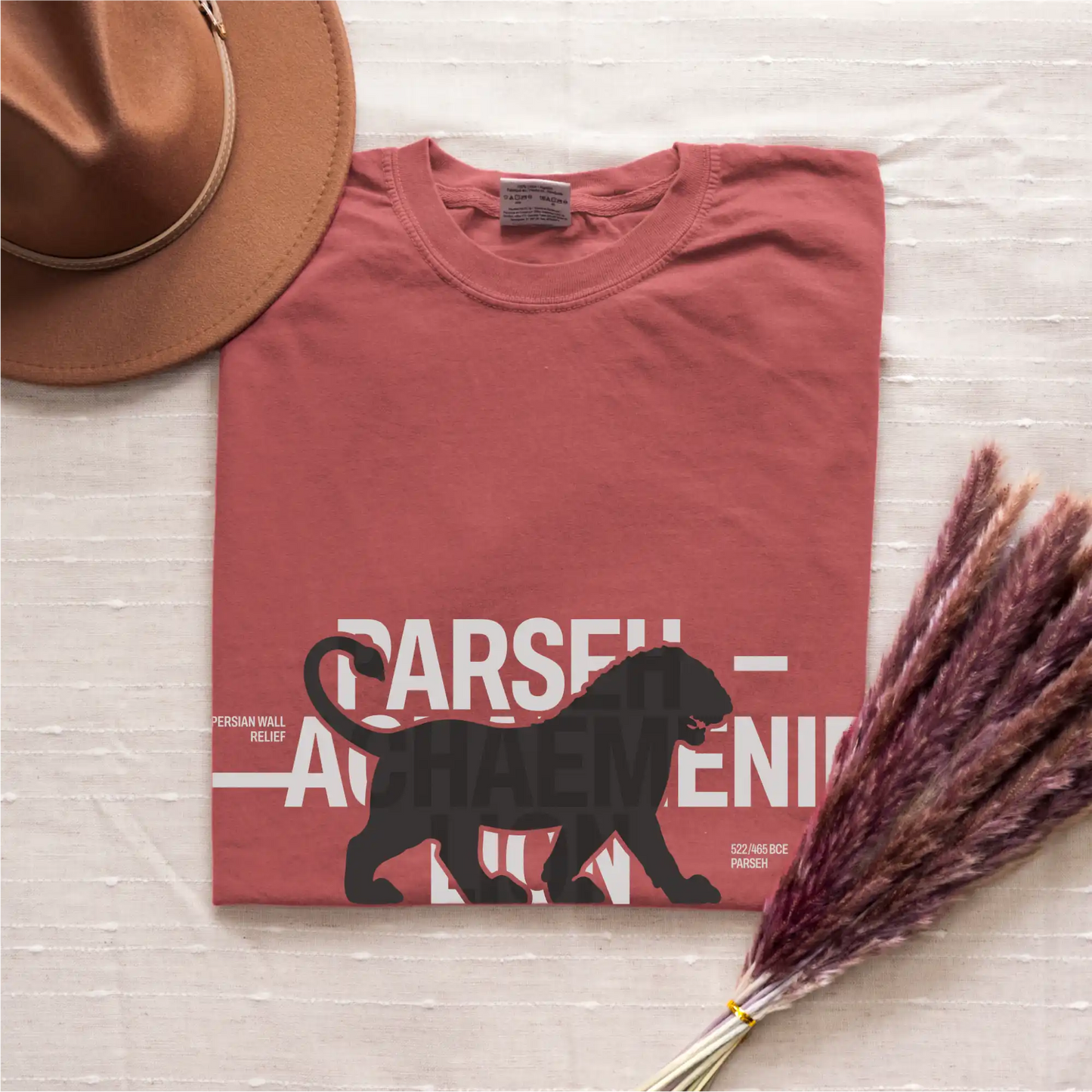 Achaemenid Lion cotton graphic T-shirt