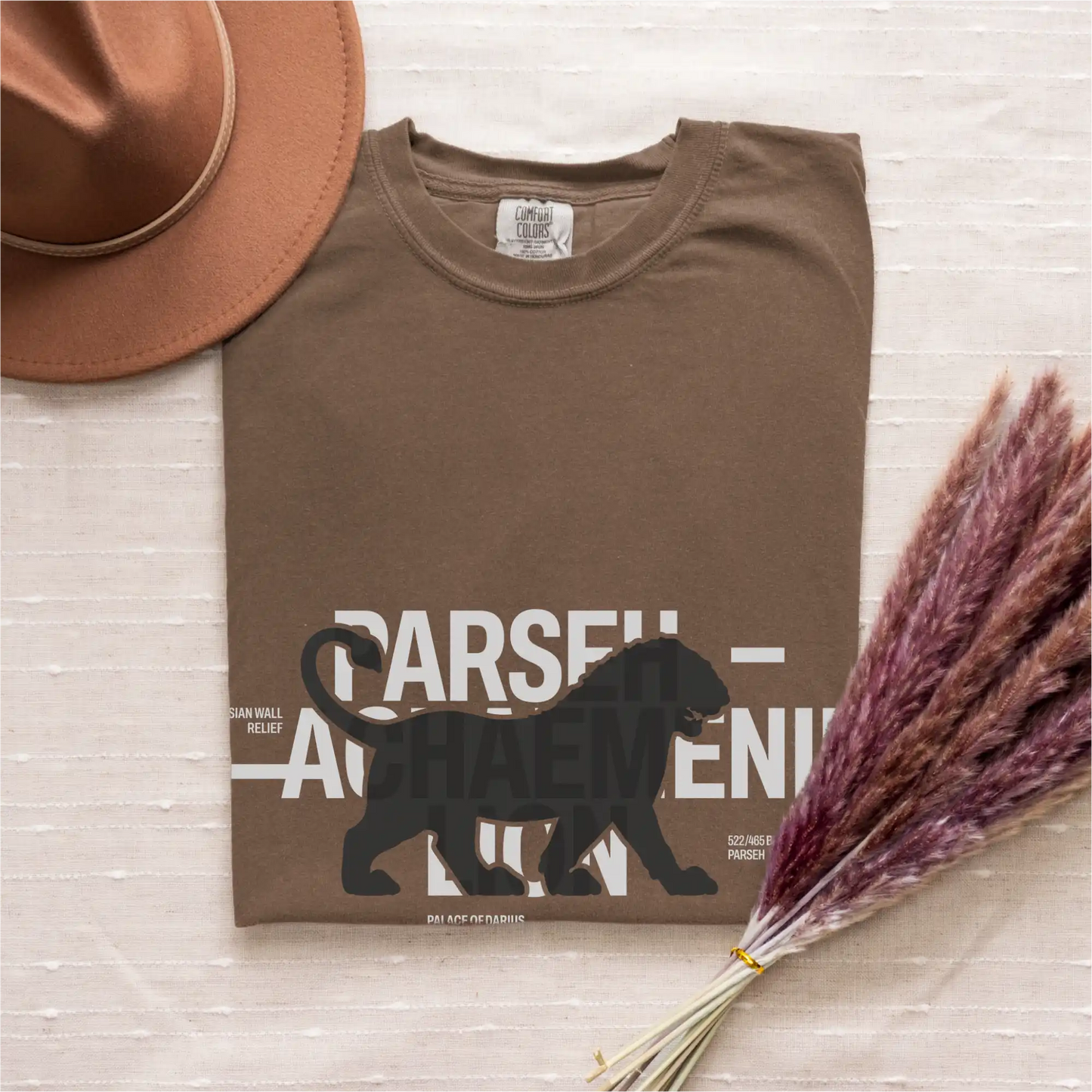 Achaemenid Lion cotton graphic T-shirt