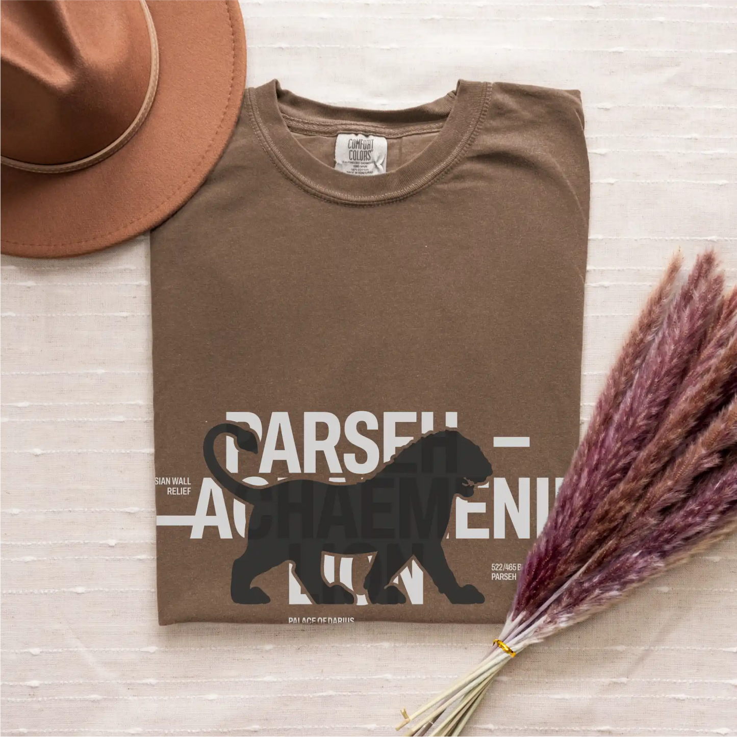 Achaemenid Lion cotton graphic T-shirt