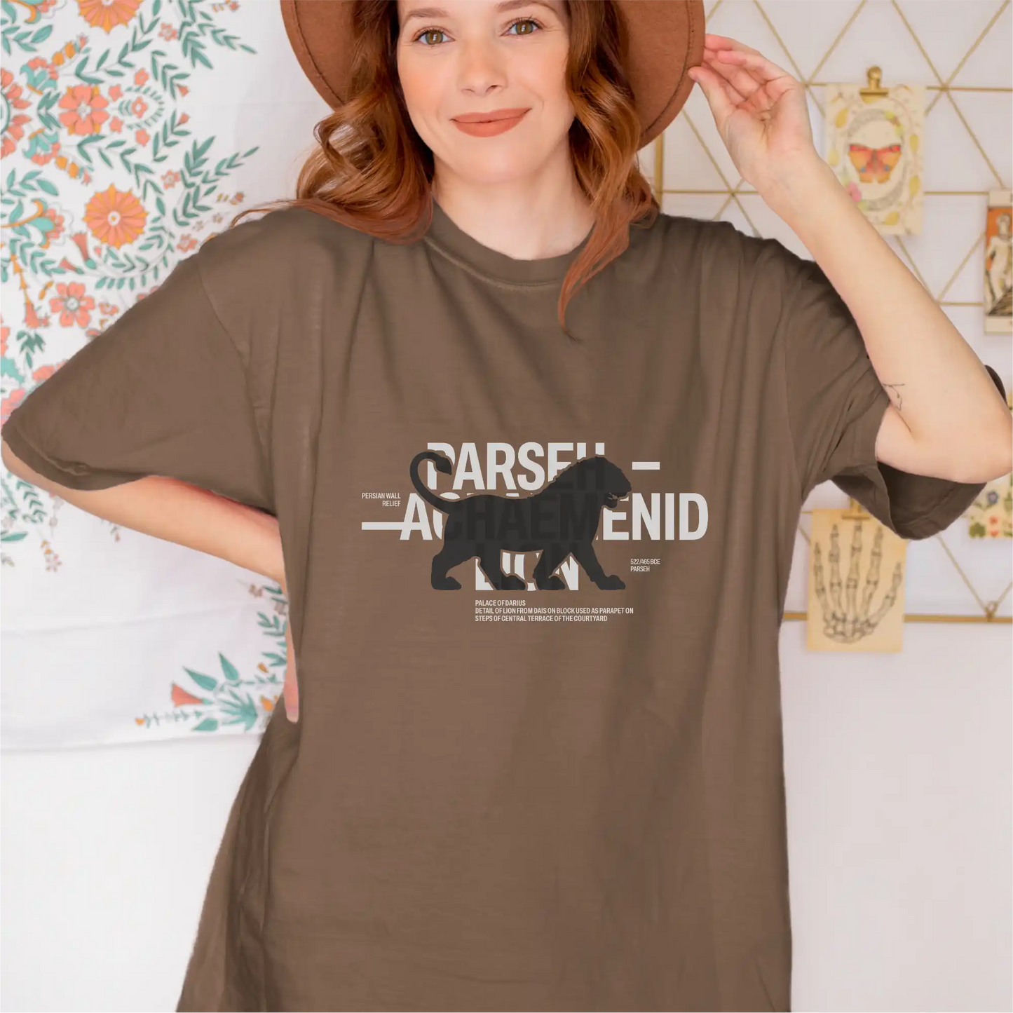 Achaemenid Lion cotton graphic T-shirt