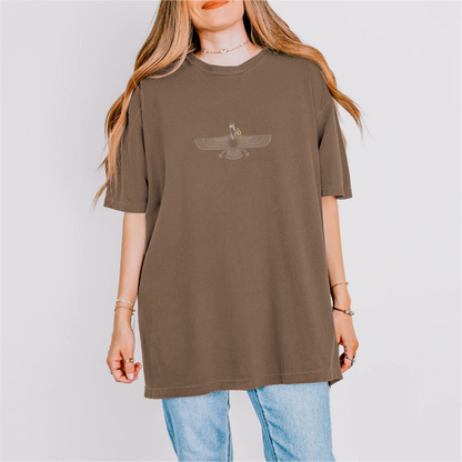 Fravashi Grid cotton graphic T-shirt