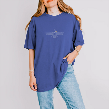 Fravashi Grid cotton graphic T-shirt