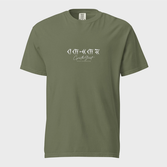 PARSLEX _ Glorious Achaemenid King cotton graphic T-shirt