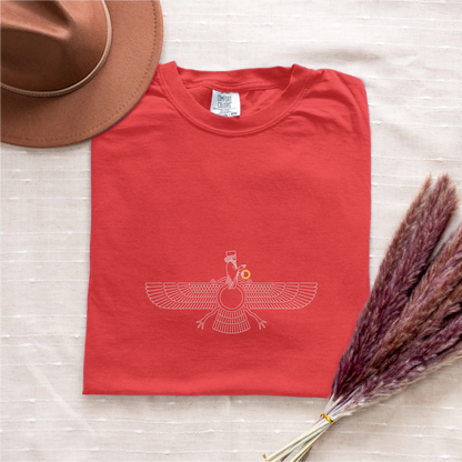 Fravashi Grid cotton graphic T-shirt