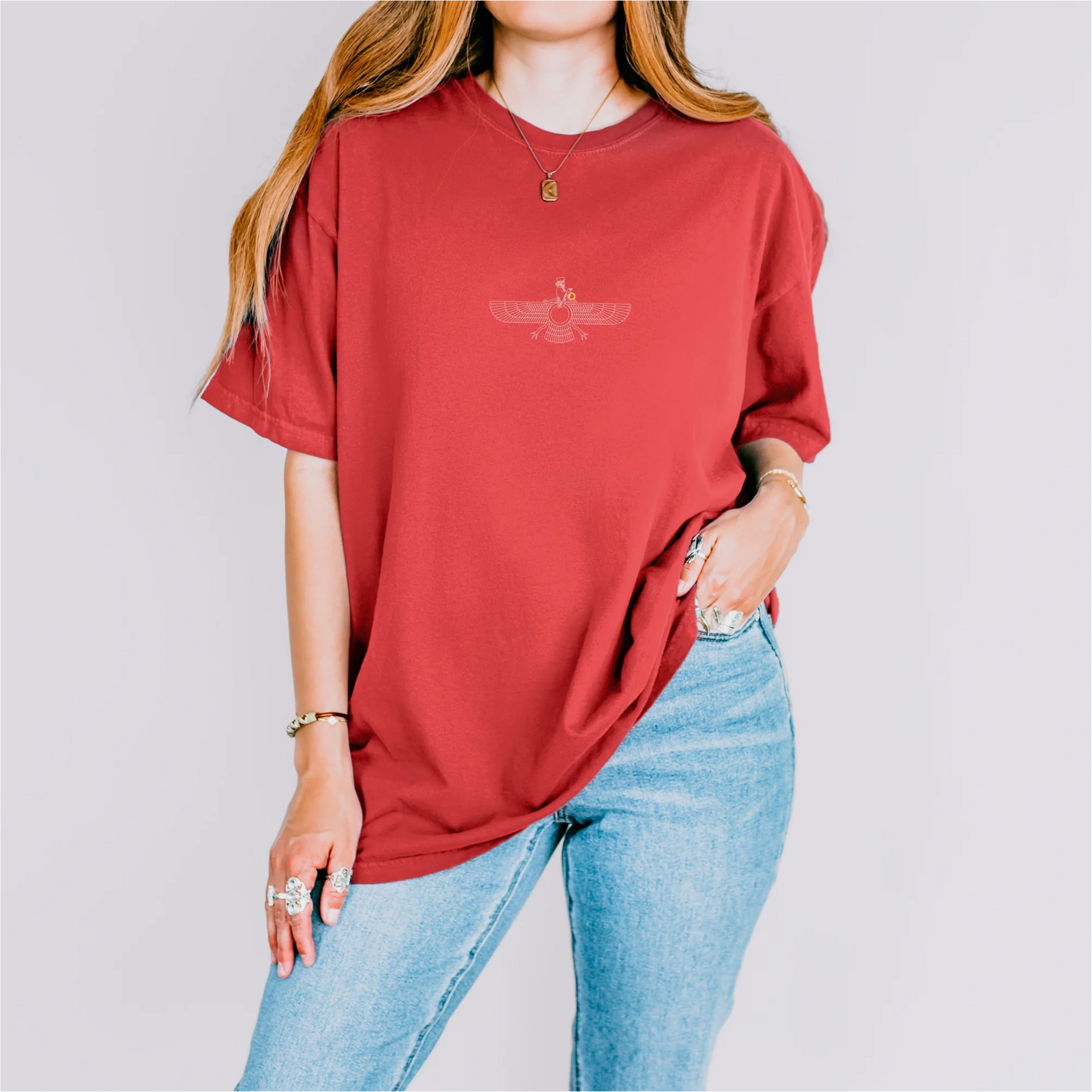 PARSLEX - Fravashi Grid cotton graphic T-shirt